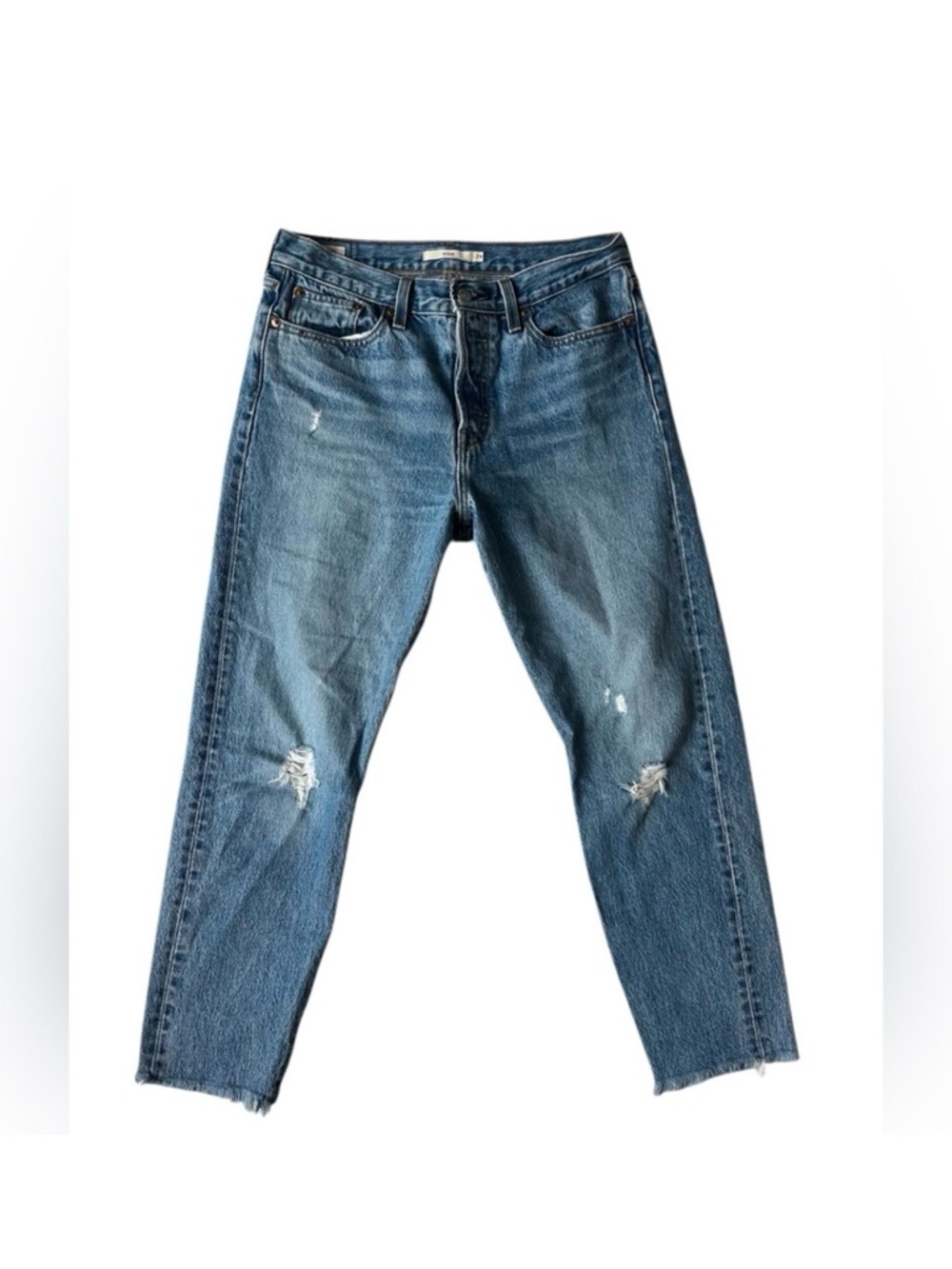 LEVIS WEDGIE BUTTON FLY BLUE JEANS 29 WOMENS